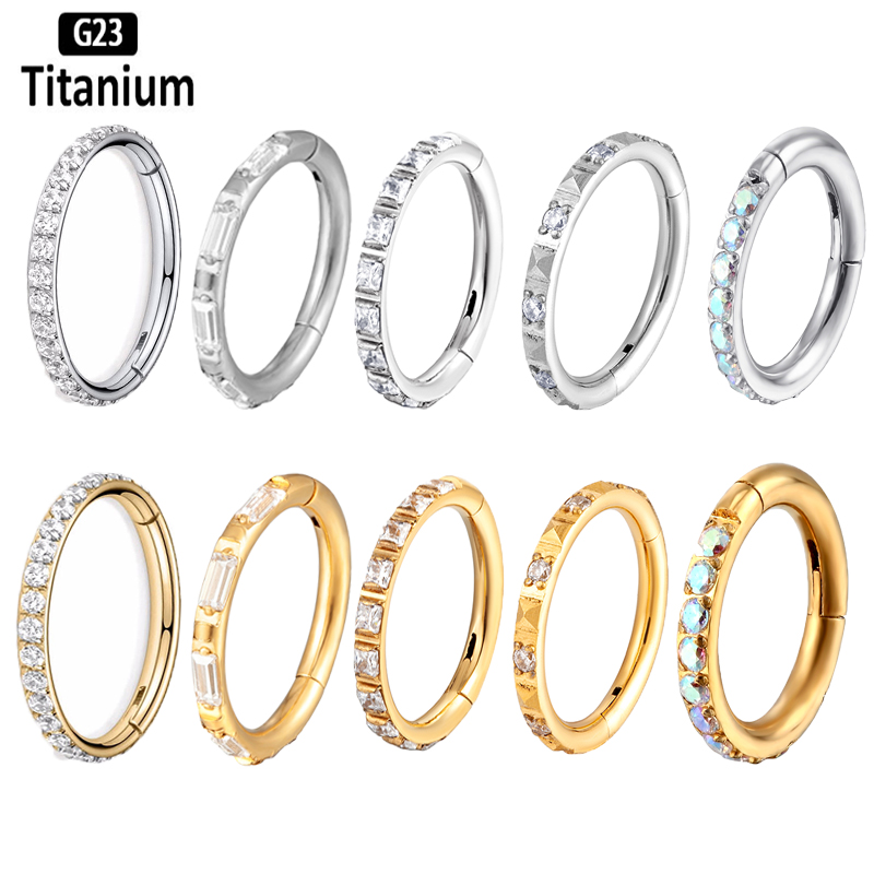 Zoor Body Jewelry - Титановые серьги ASTM F136, высококачественные циркониевые
