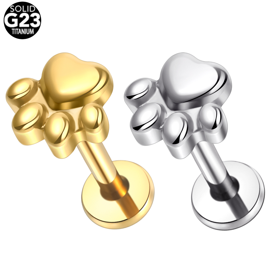 Zoor Body Jewelry - 1 шт., серьги-гвоздики из титана для