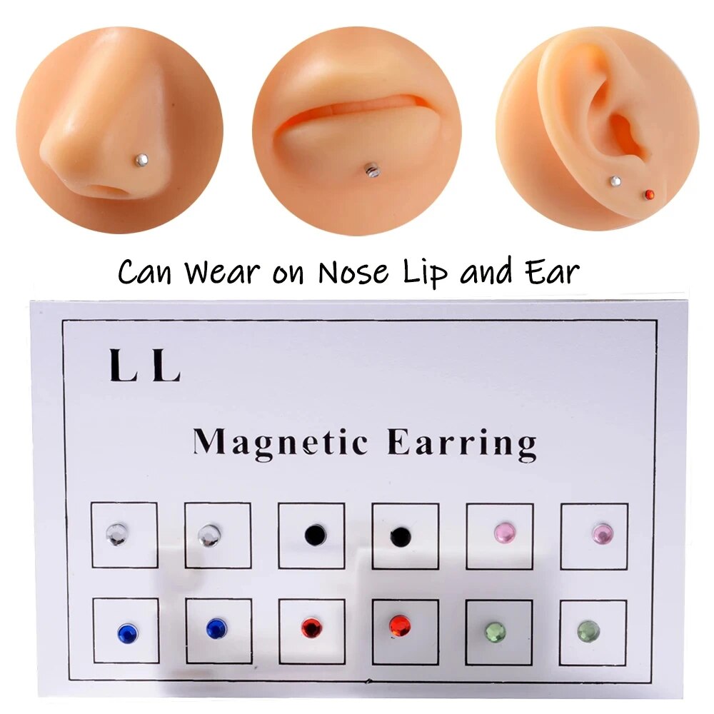 Body Jewelry Earrings - 12 шт./карта поддельный дерьмо без пирсинга