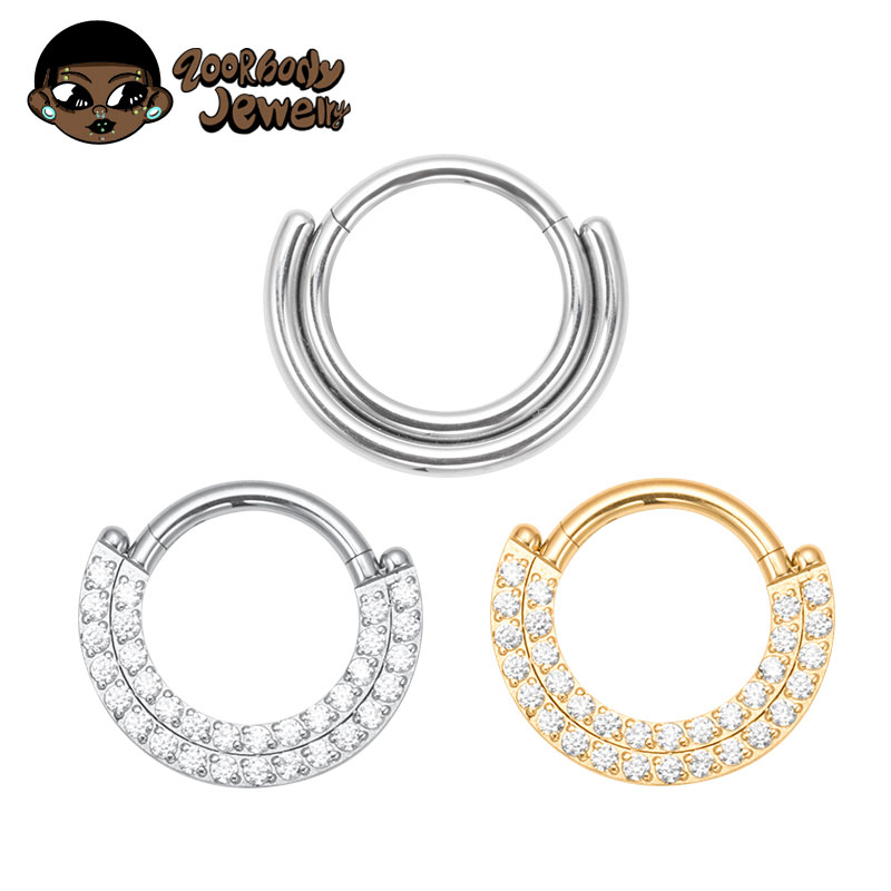 Zoor Body Jewelry - ASTM F136 Титановый кликер, перегородка, кольцо