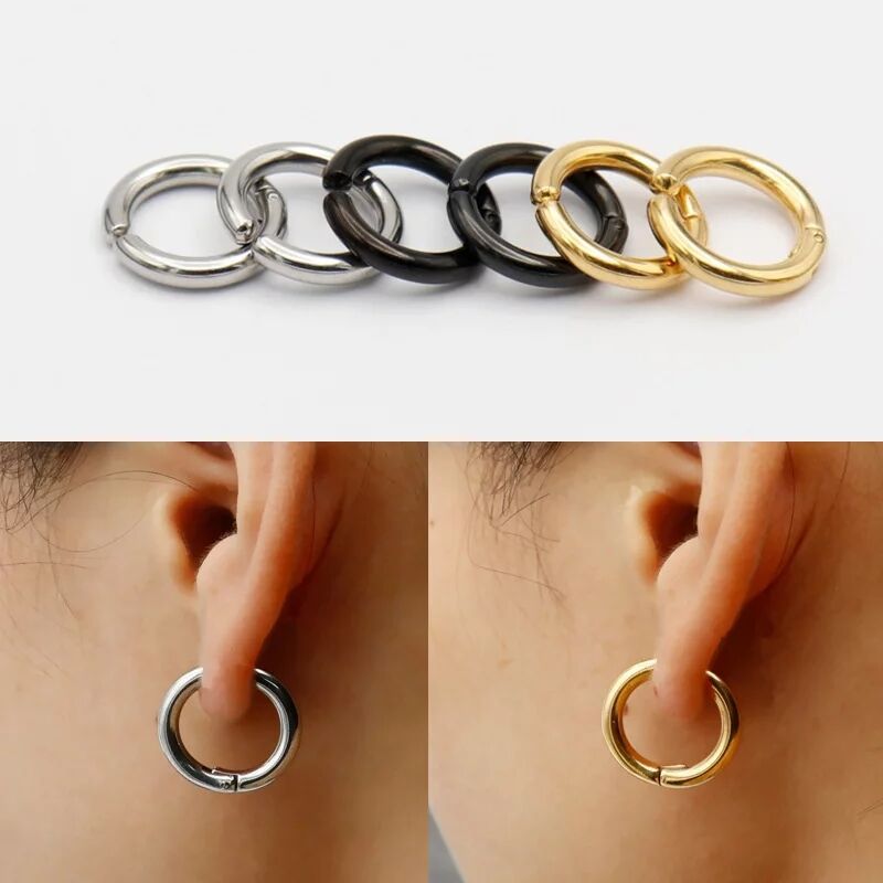 Body Jewelry Earrings - Серьги-кольца Huggie поддельные для мужчин и