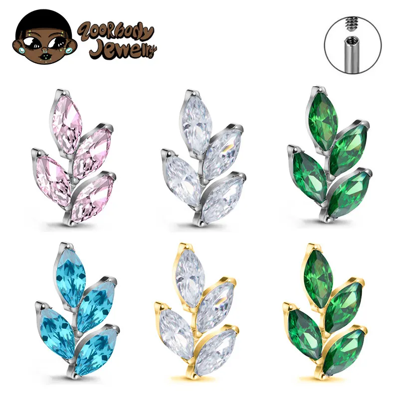 Zoor Body Jewelry - G23 Титановый драгоценный камень CZ Лабораторный