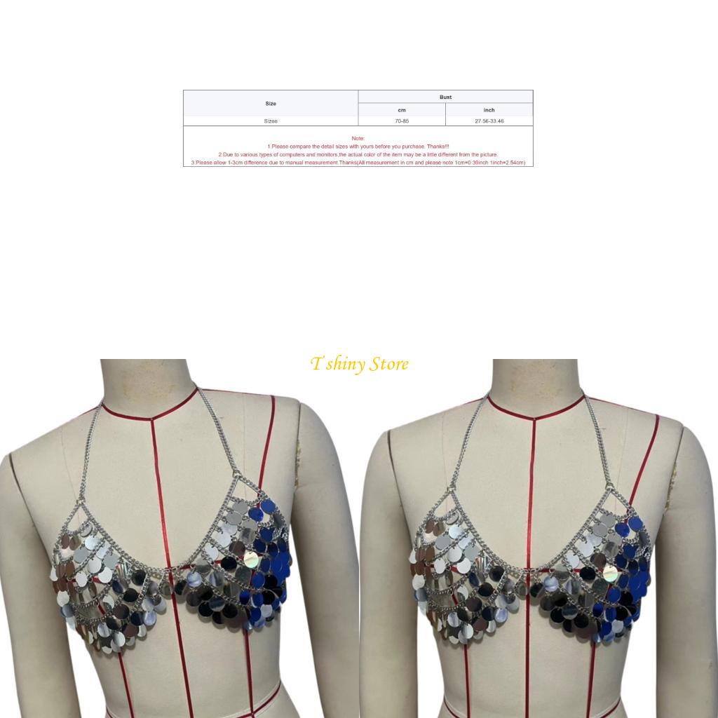 Body Jewelry Vest - N58F Праздничная пара Sequits Vent Top