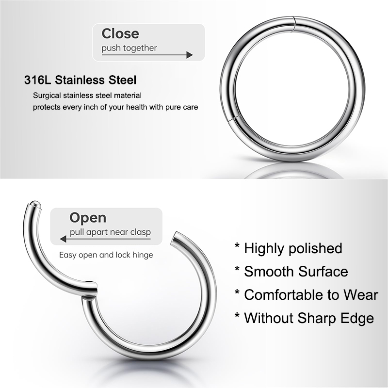 Кольцо-кликер из хирургической – обзор и цена Body Jewelry Earrings