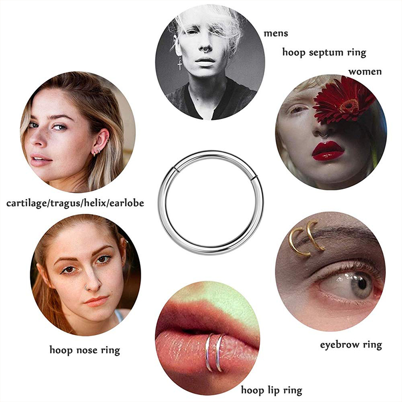Кольцо-кликер из хирургической – обзор и цена Body Jewelry Earrings