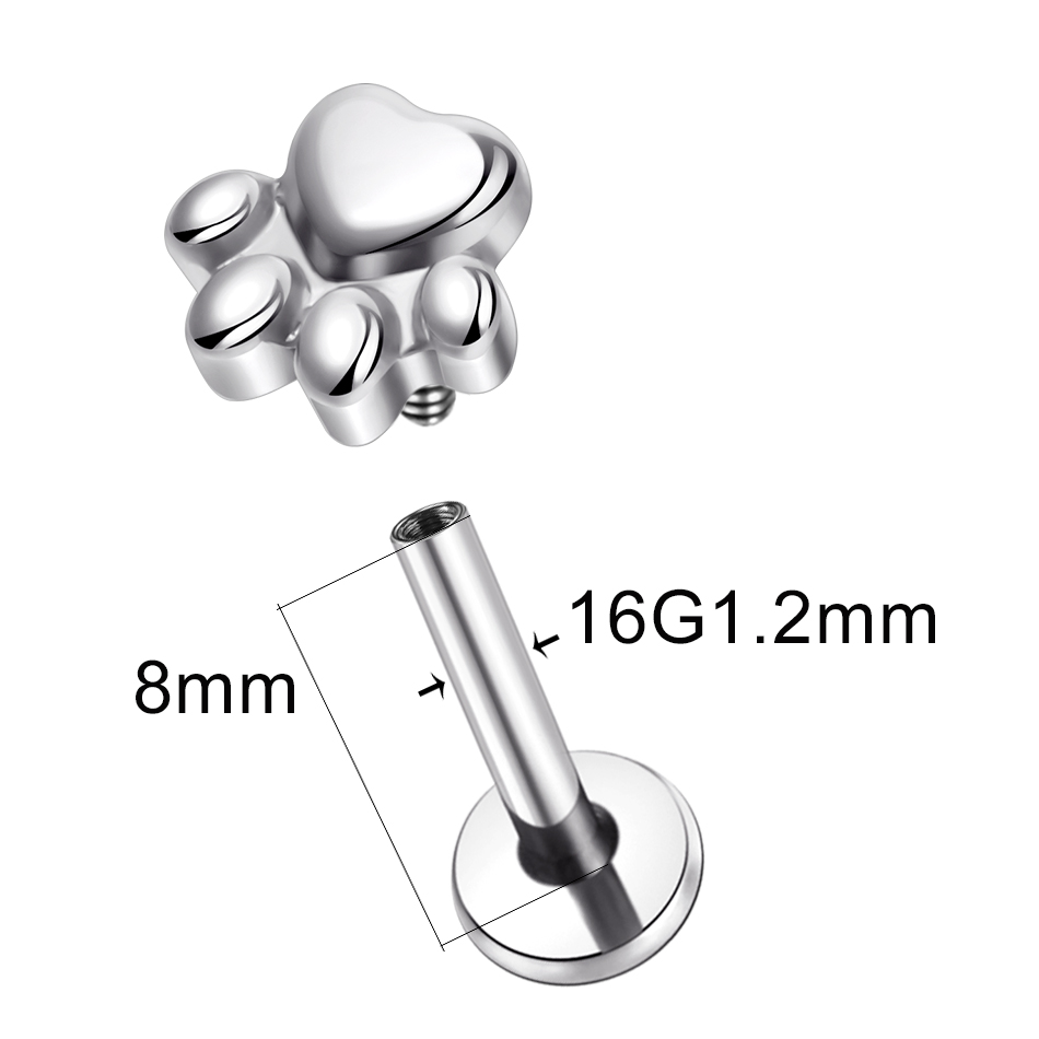 1 шт., серьги-гвоздики из тита – обзор и цена Zoor Body Jewelry
