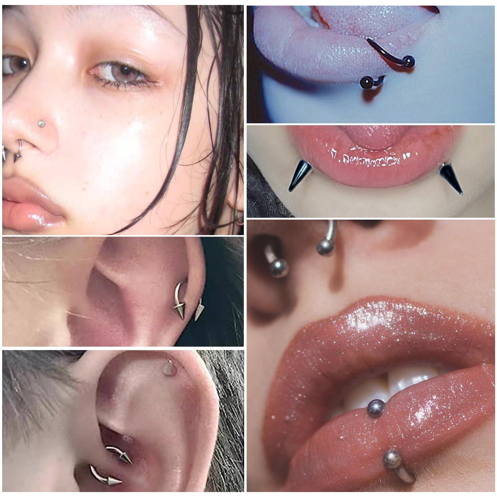 34pcs/Set 16G Змея Укус Пирсин – обзор и цена Body Jewelry Vertical Labret