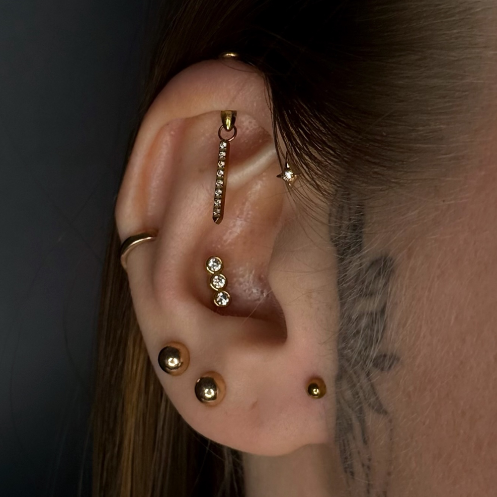 1 шт. титановый лабрет G23 со  – обзор и цена Body Jewelry Vertical Labret