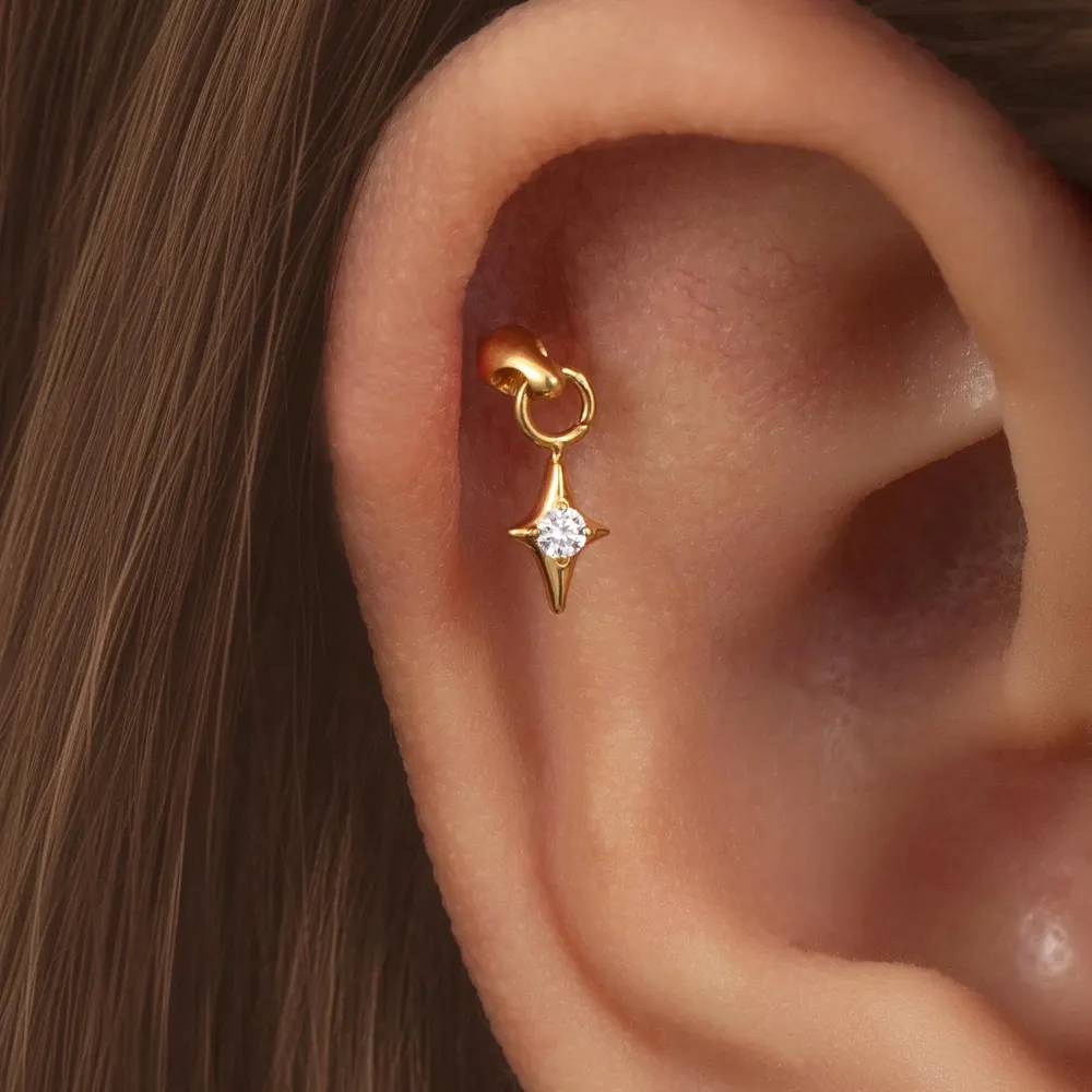 1 шт. титановый лабрет G23 со  – обзор и цена Body Jewelry Vertical Labret
