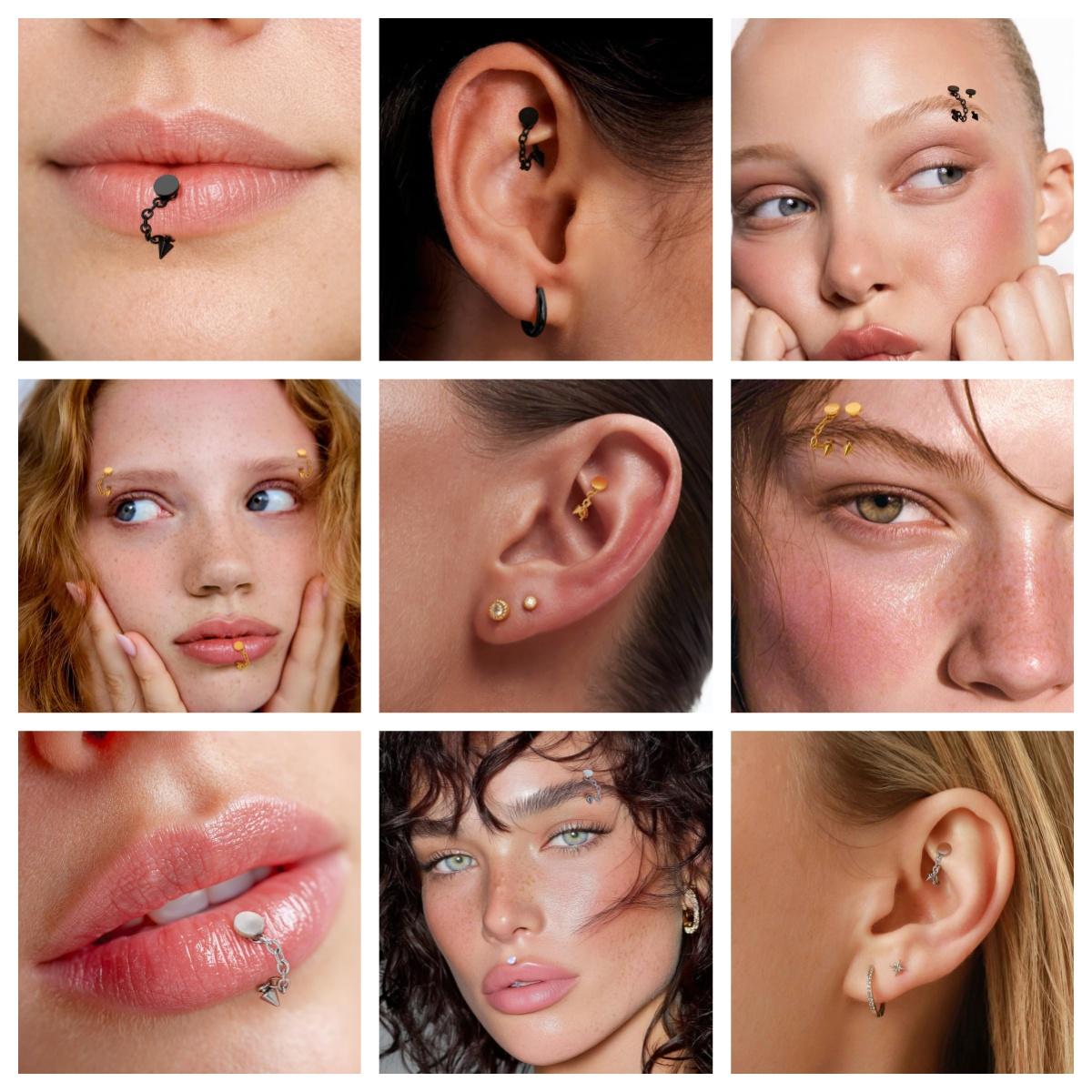 Набор из 3 украшений для пирси – обзор и цена Body Jewelry Vertical Labret