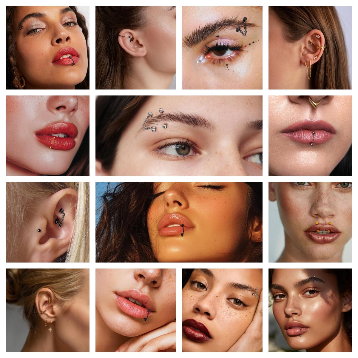 Набор из 3 украшений для пирси – обзор и цена Body Jewelry Vertical Labret