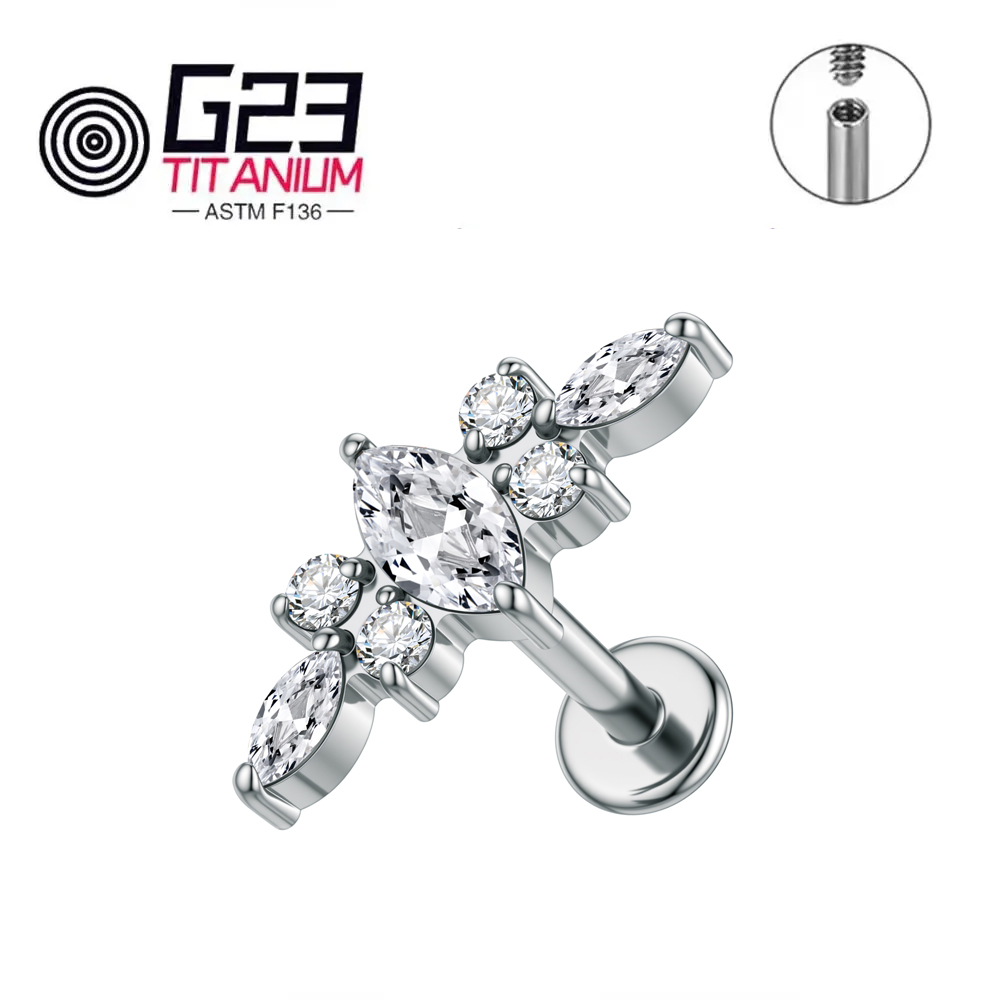ASTM F136 Титан 16G Лабрет-гво – обзор и цена Zoor Body Jewelry