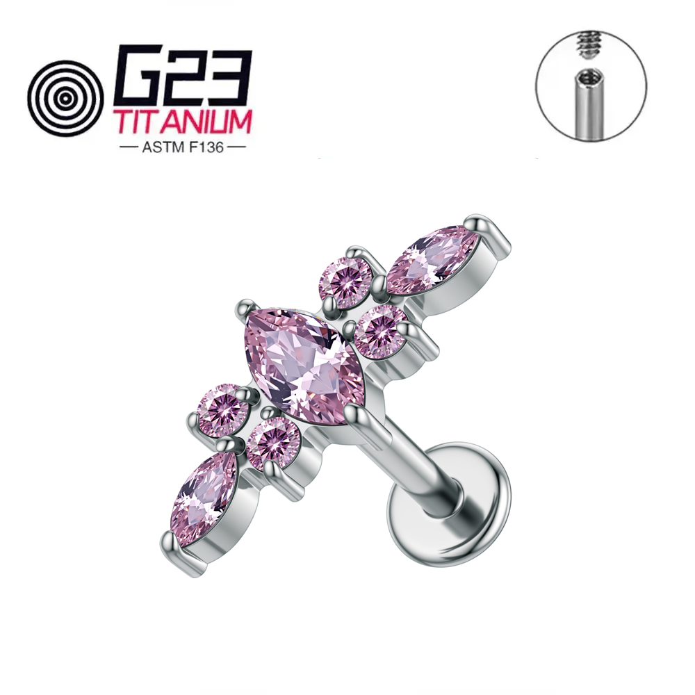 ASTM F136 Титан 16G Лабрет-гво – обзор и цена Zoor Body Jewelry