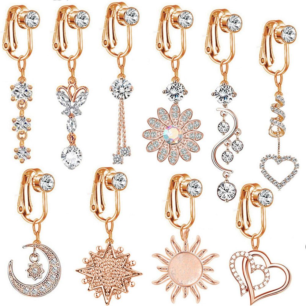 Зажимной клип-пирсинг для пупк – обзор и цена Body Jewelry Earrings