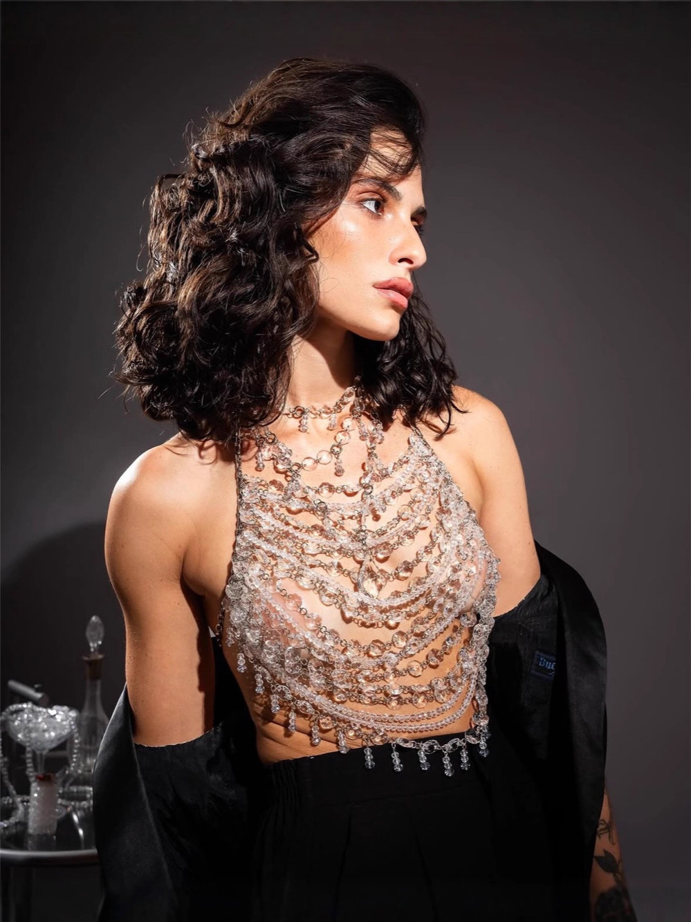 Жилет ручной работы из бисера, – обзор и цена Body Jewelry Vest