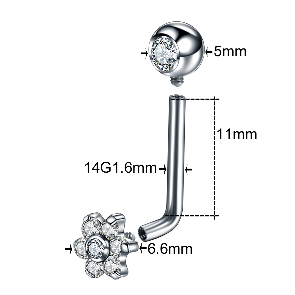 10 шт./лот титановый циркон Кр – обзор и цена Zoor Body Jewelry