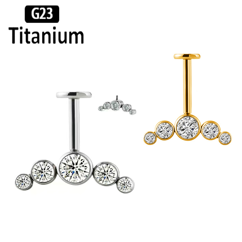 Титановый пирсинг для уха G23  – обзор и цена Body Jewelry Vertical Labret