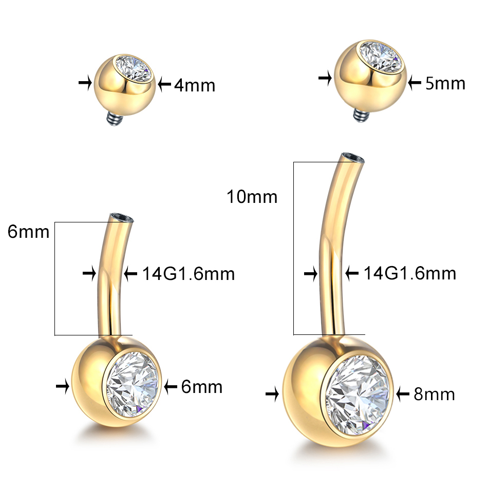 10 шт./лот титановый кристалл  – обзор и цена Zoor Body Jewelry