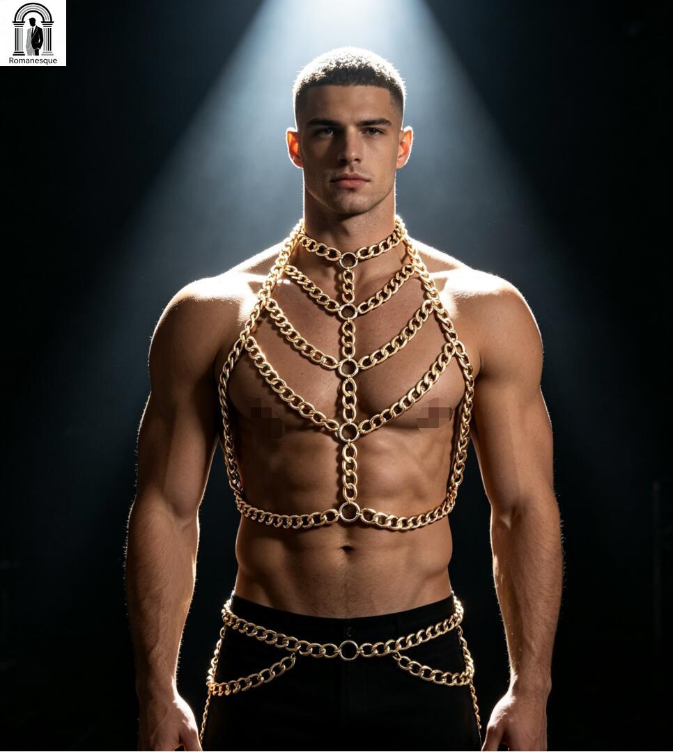 Мужской серебряный толстый цеп – обзор и цена Body Jewelry Vest