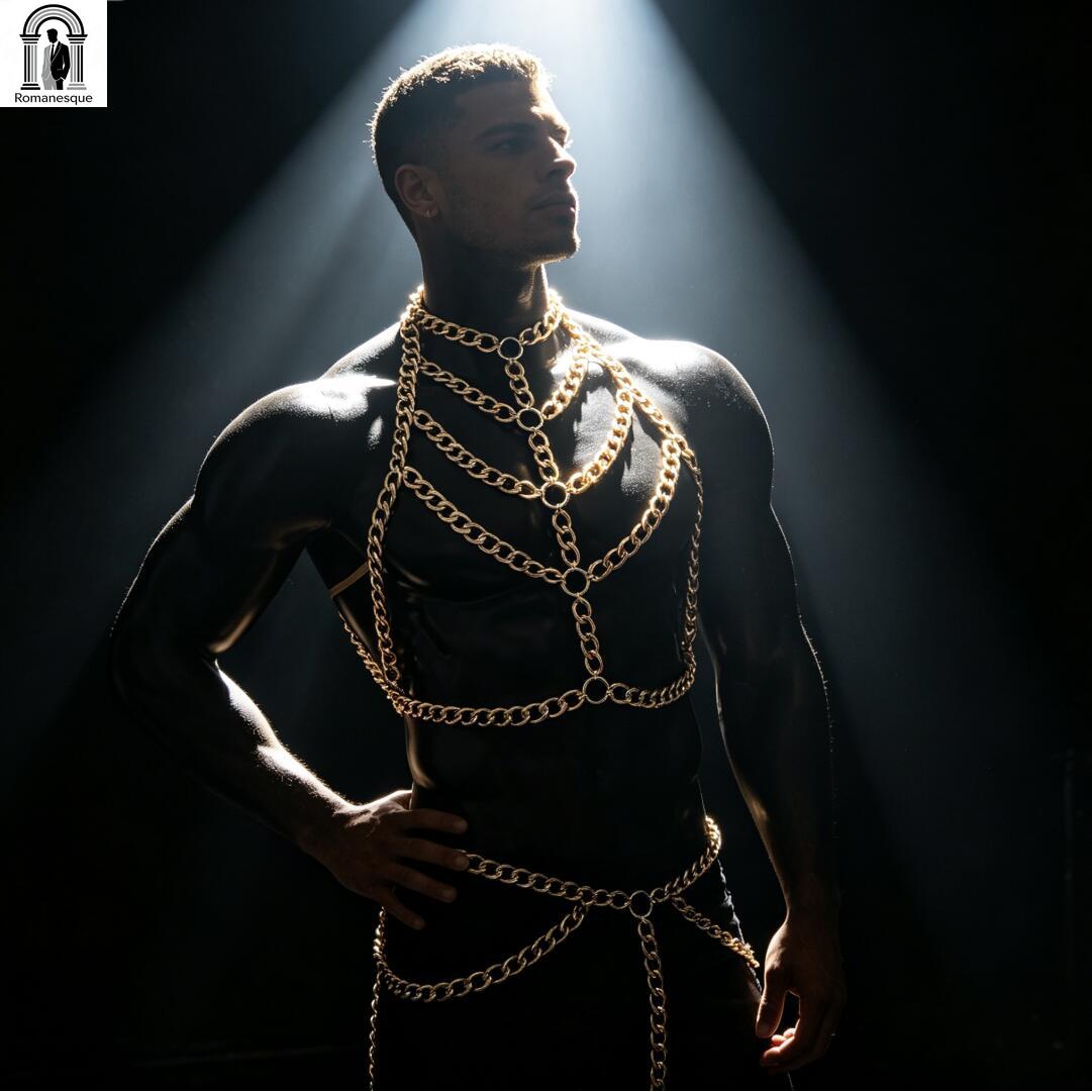 Мужской серебряный толстый цеп – обзор и цена Body Jewelry Vest