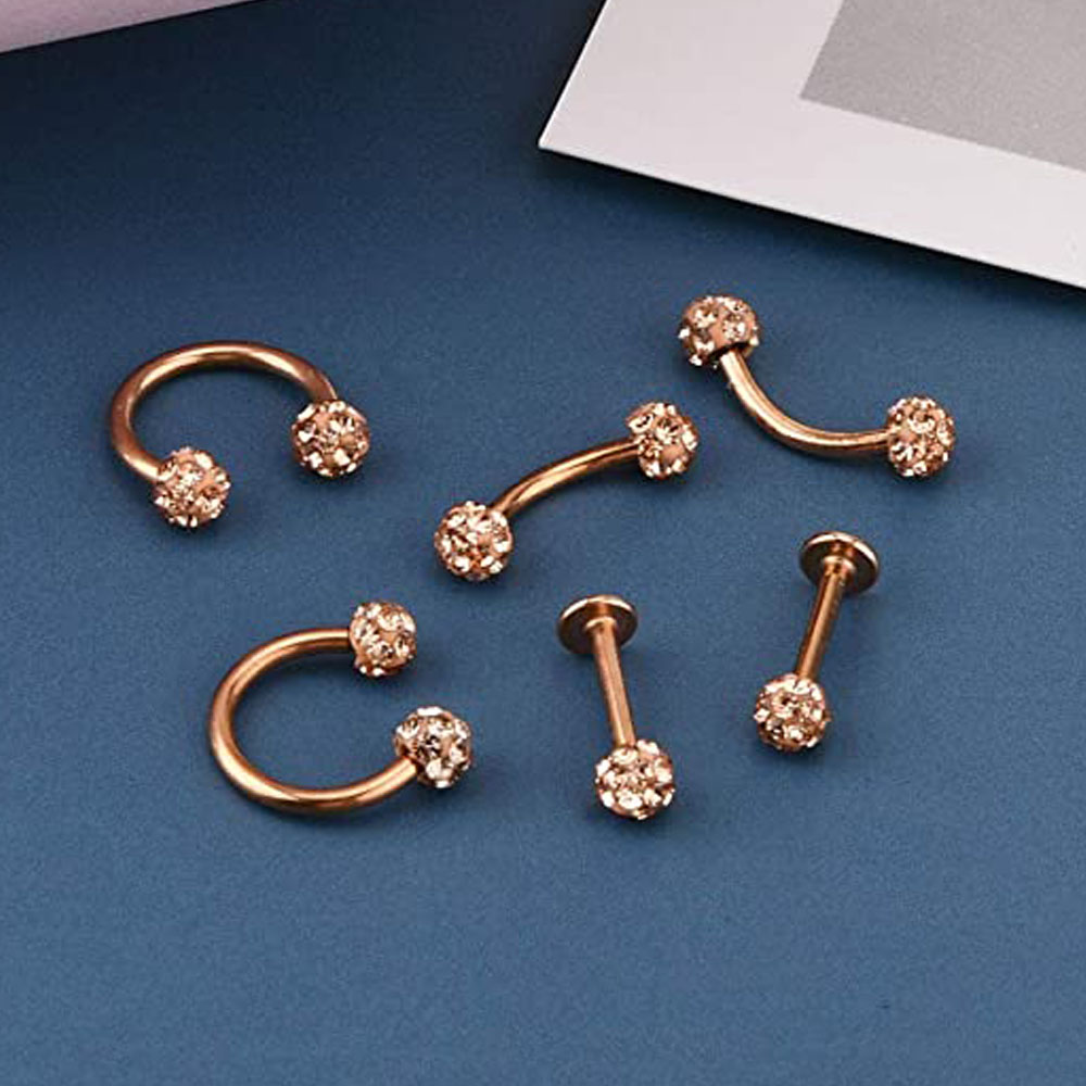 16 г передняя спираль раковина – обзор и цена Body Jewelry Vertical Labret