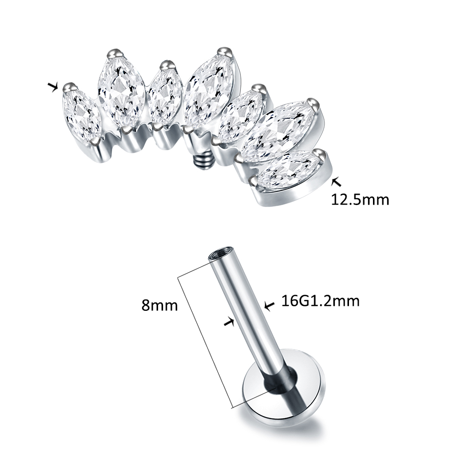 Серьги-гвоздики из титана с фи – обзор и цена Zoor Body Jewelry