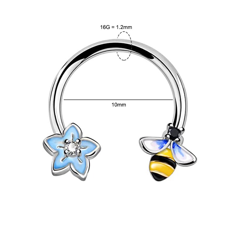 Кольцо для пирсинга 16G из хир – обзор и цена Body Jewelry Earrings