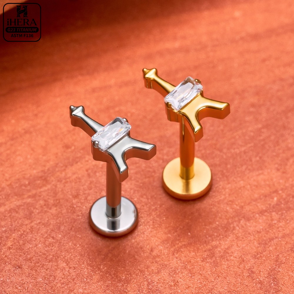 Титановые лабреты G23: сегмент – обзор и цена Body Jewelry Vertical Labret