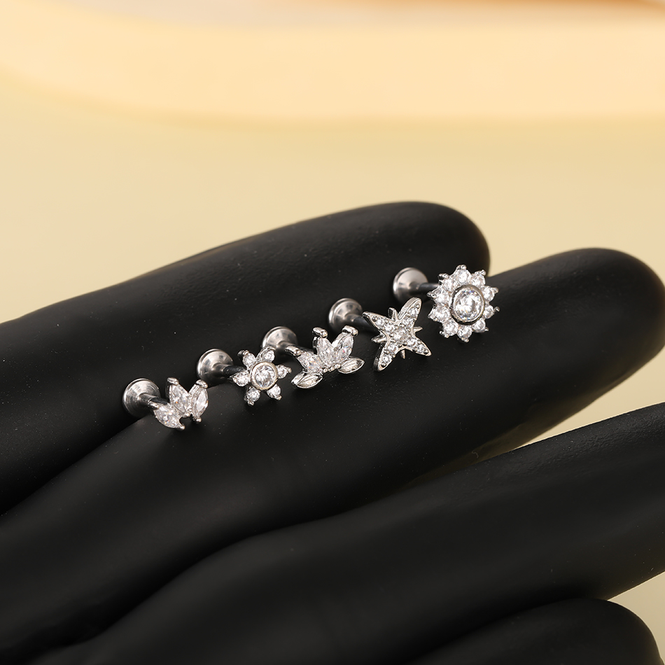 1 шт. серьга-гвоздик из нержав – обзор и цена Zoor Body Jewelry