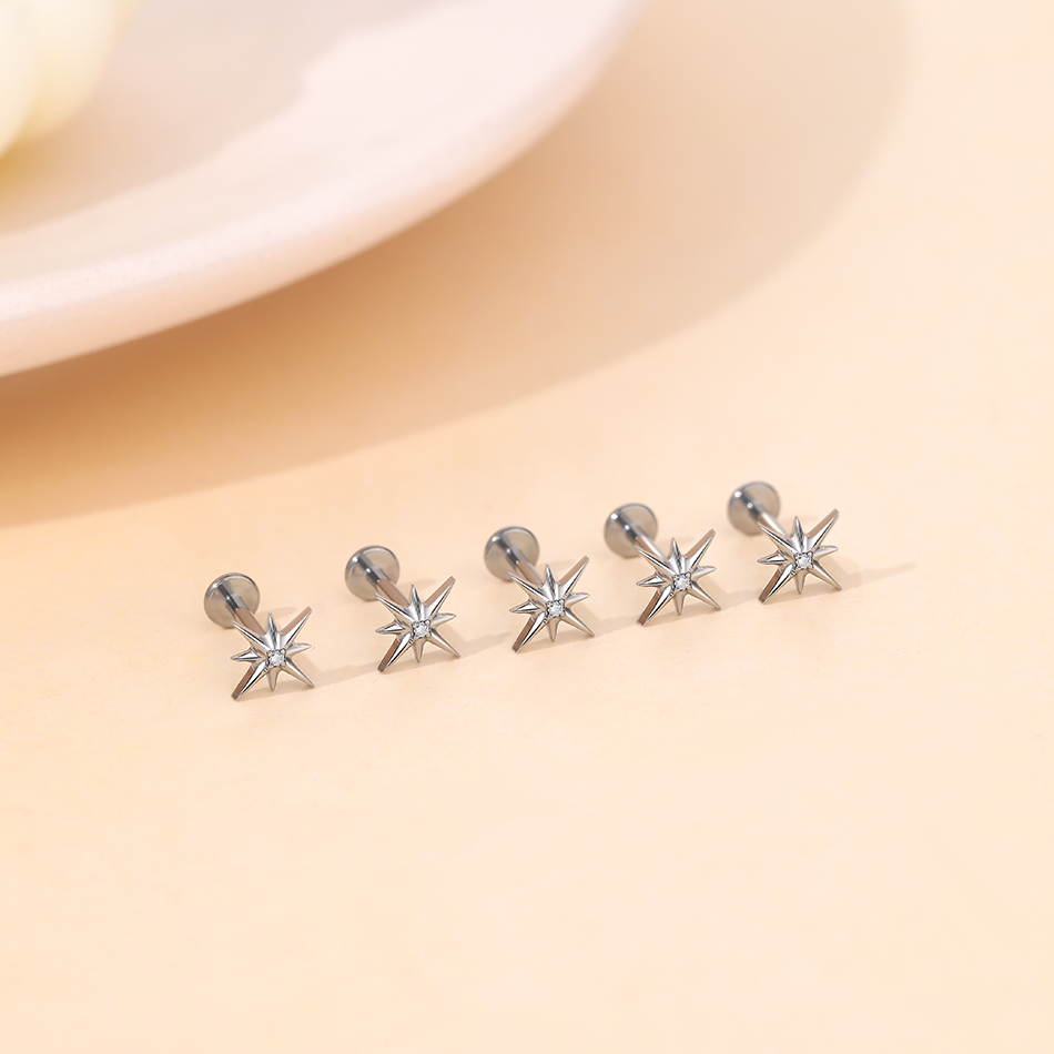 1 шт., титановые серьги-гвозди – обзор и цена Zoor Body Jewelry